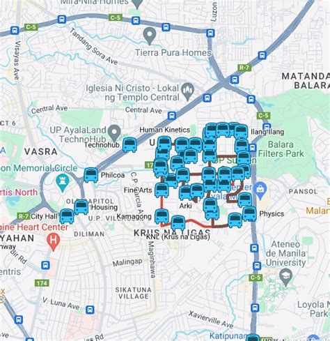 up diliman google map|UP Diliman Transport Route Map .